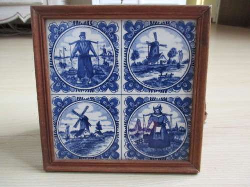 Framed Delft Blue & WhiteTiles