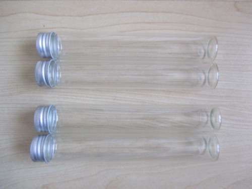 Vial Glass Bottles - height 16cm. width 3cm.