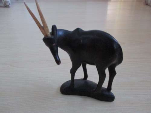 Wooden Gemsbok Figurine