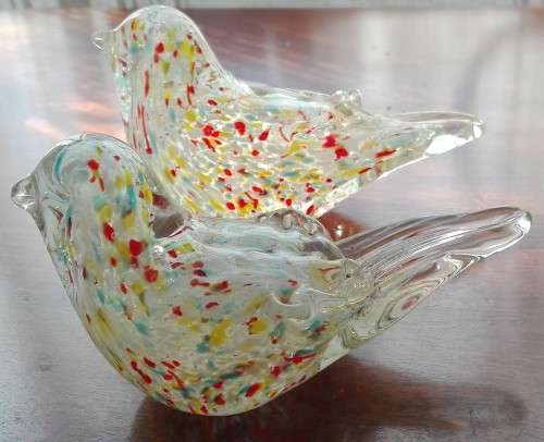 Small Glass Bird Ornaments