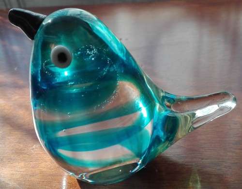 Small Blue Glass Birds