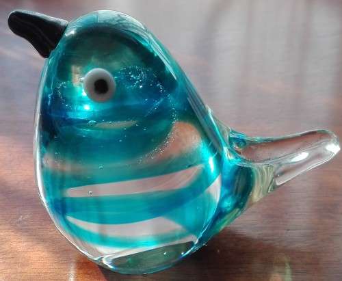 Small Blue Glass Birds