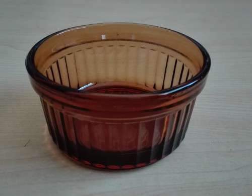 Anchor Hocking Fire King Brown Glass Ramekin Bowl (Made in USA) -
