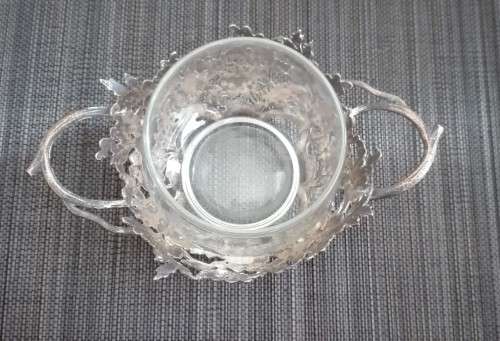 Silver Plated & Glass Dish