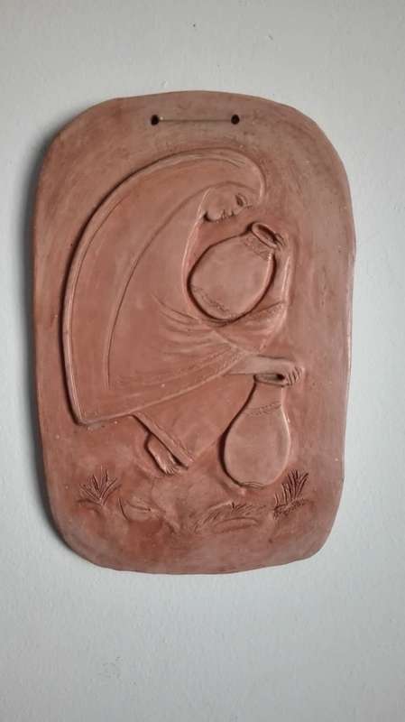 Terracotta Wall Hanging : Water Carrier