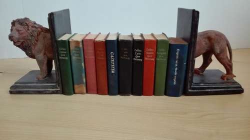 Set Lion Figurine Bookend