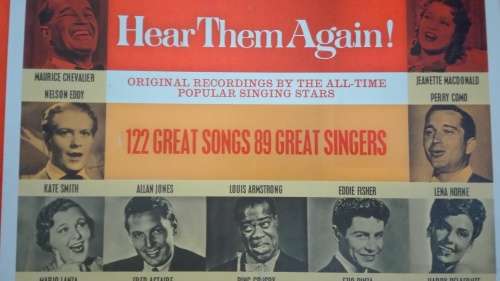 HEAR THEM AGAIN 122 Great Songs 89 Great Singers Collectors Edition (10 LP Box Set