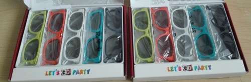 Pack of 5 Passive 3D Glasses for LG Cinema 3D TV - Party Pack