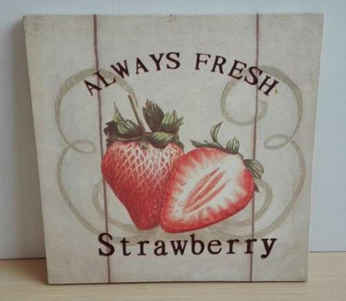 Canvas Print: Strawberries (30cm x 30cm)