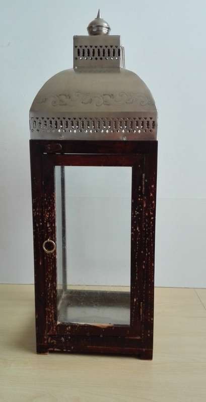 Large Rustic Lantern Candle Holder