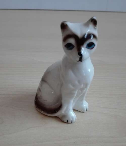 Porcelain Cat Figurine