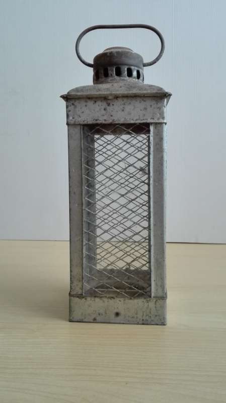 Rustic Metal Lantern Shape Candle Holder