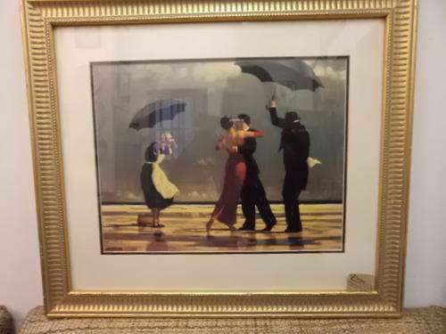 Framed Jack Vettriano print: The Singing Butler