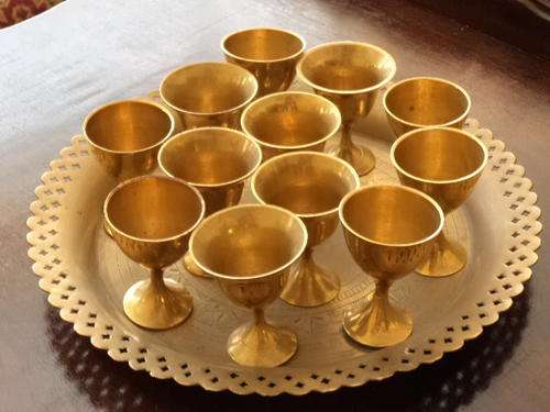 Small brass goblets