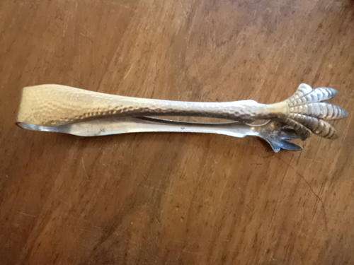 Silver Plated Ice Tongs