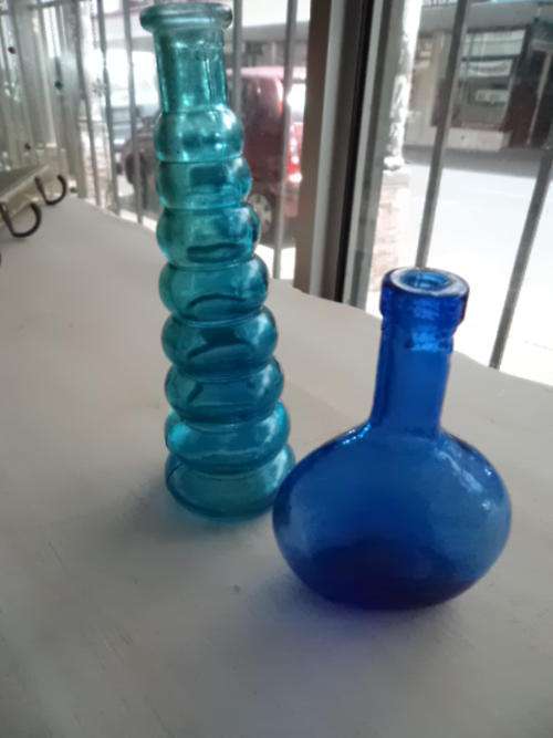 Blue glass bottle
