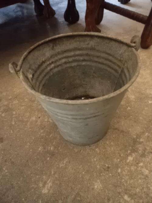 Grey Metal Bucket