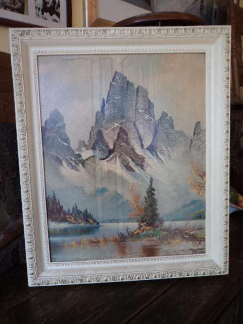 Old framed print