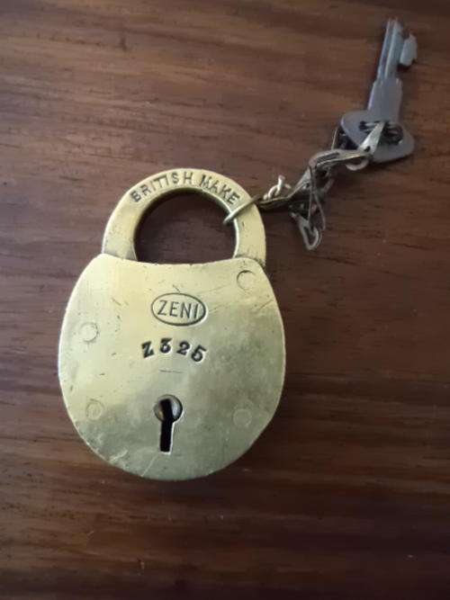 Old Zeni  Brass Lock - British Maker