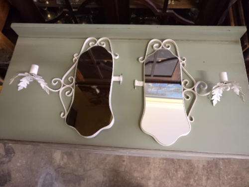 Cream Metal Shaped Mirrors