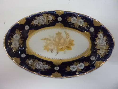 Small Klaas & Cajzek Handmade Fine Porcelain Dish (Original Cobalt)