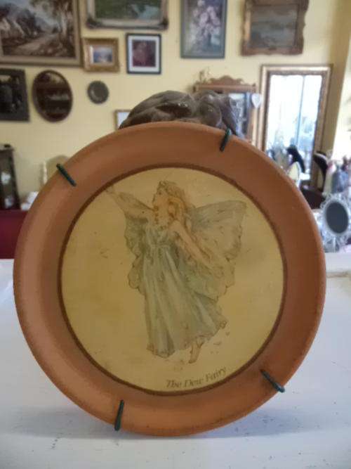 Terracotta Wall Hanging Fairy Plate - Dew Fairy