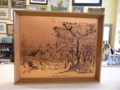Copper Etching: Pieter Bruegel - Woodland Village (Coppercraft)