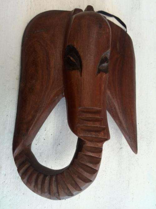 Carved Wooden Elephant Figurine