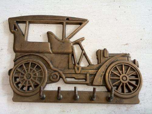 Brass Vintage Car Shaped Keyholder