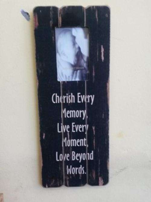 `Cherish every Moment` Distressed Wooden Photo Frame