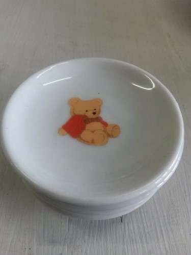 Miniature Teddy Bear Design Dollhouse Plates - width 6cm