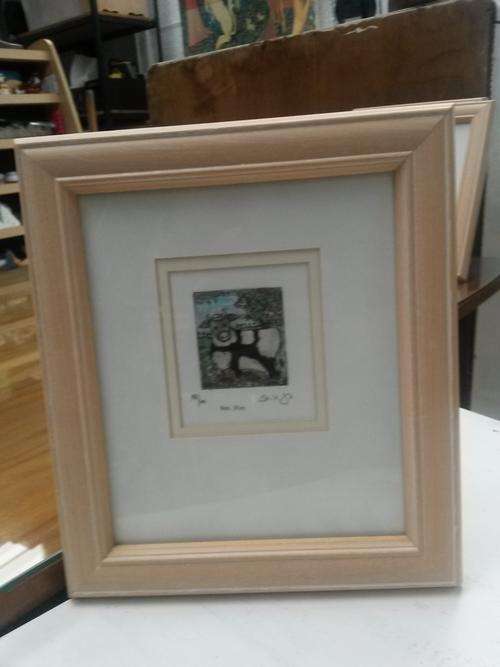 Framed Etching by Dorothy Lloyd Griffiths : Moo Moo (198/200)