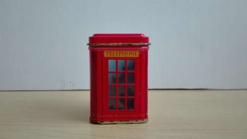 Small Postbox Tea Tin