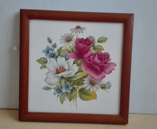 Framed Floral Tile