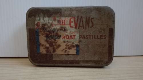 Rustic Vintage Evans Throat Pastilles Tin