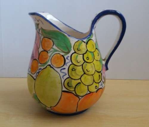Large Handmade, Handpainted Ceramic Jug (Tucan Ceramics)