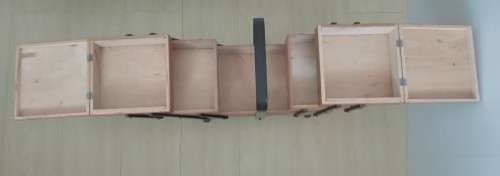 Vintage Wooden (Dovetail) Cantilever Expanding Sewing Box/Organiser