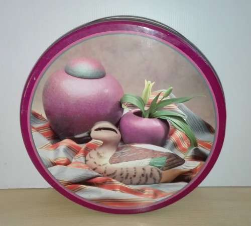 Round Biscuit Tin - (Duck) Empty
