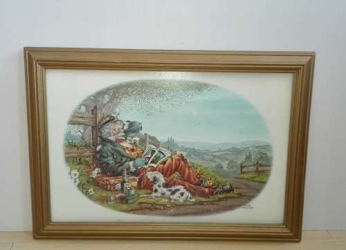 Framed Print: Old Man Reading - Paul B. Davies
