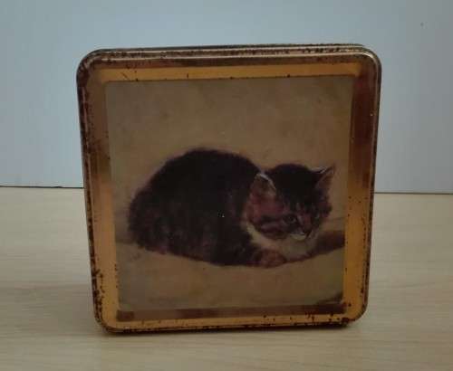 Vintage Rustic Cat Tin