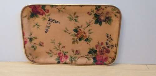 Pretty Rose Pattern Tea Tray