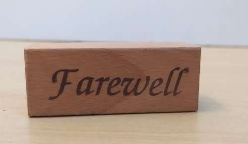 Rubber Stamp - Farewell