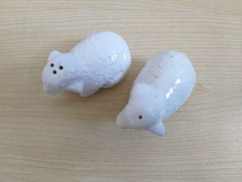 Set of 2 Sheep Figurine Salt & Pepper Shakers
