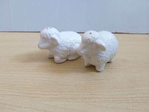 Set of 2 Sheep Figurine Salt & Pepper Shakers