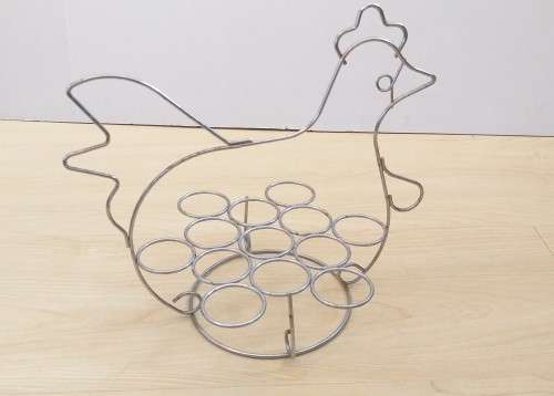 Stainless Steel Chicken Shape Egg Organiser/Holder