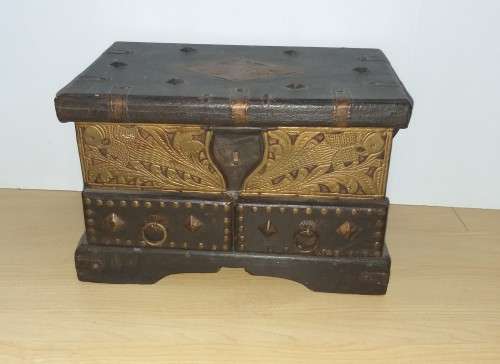Wooden Box with Brass Detail