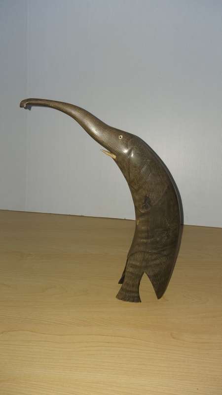 Wooden Elephant Figurine