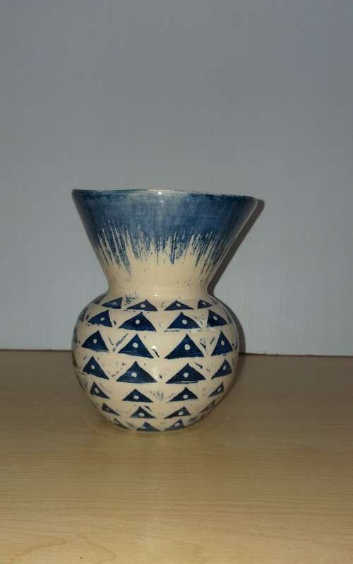 Blue & White Pottery Vase
