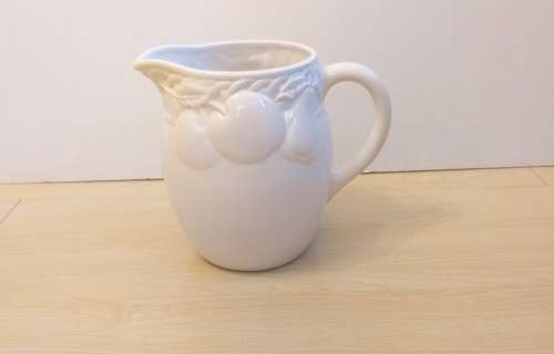 Large White Ceramic Juice/Water Pitcher/Jug