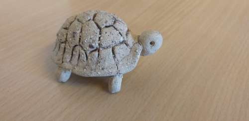 Small Stoneware Tortoise Figurine